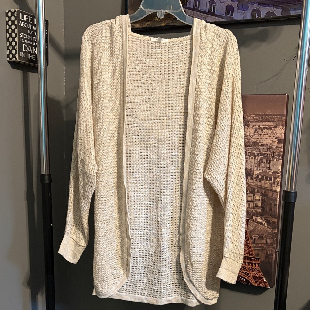 Maurices Cream Open-Front Sweater Size Small